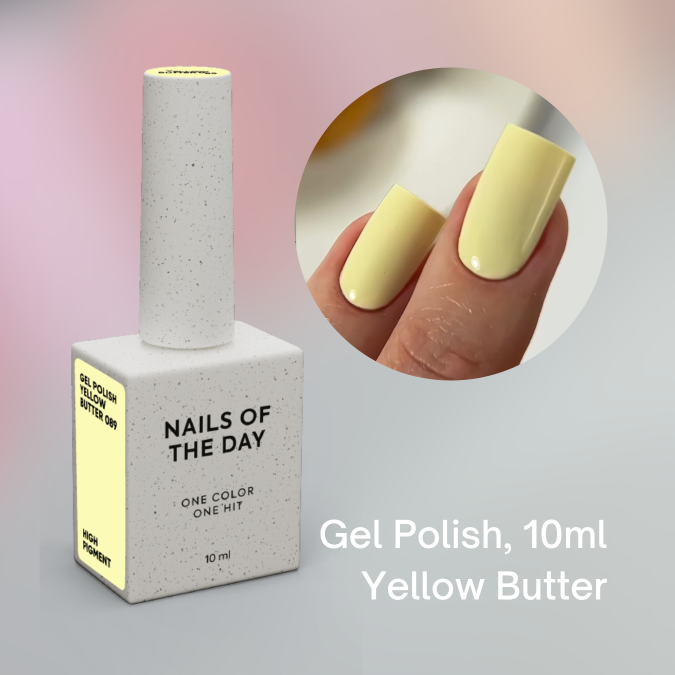 NAILSOFTHEDAY High Pigment gel polish, Yellow Butter, 10ml
