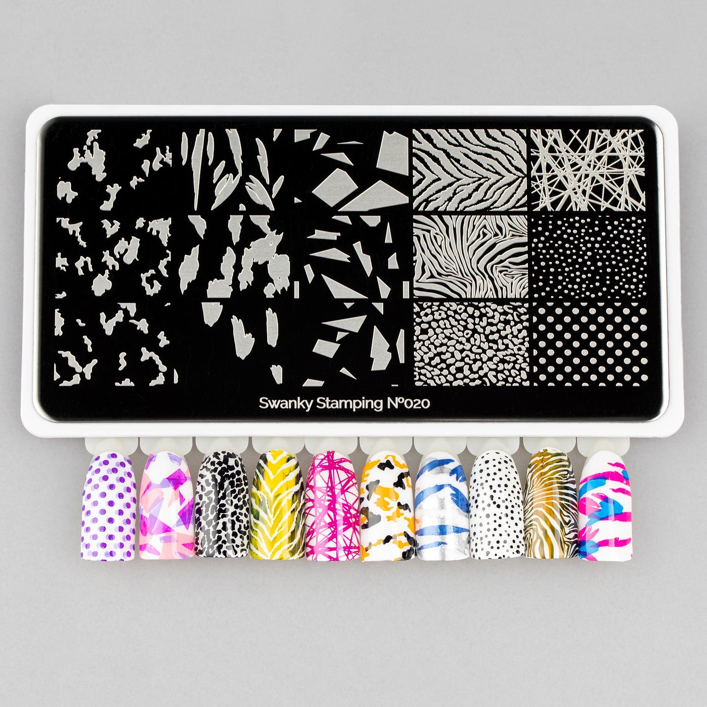 Swanky stamping plate, #020 "Animal Print"