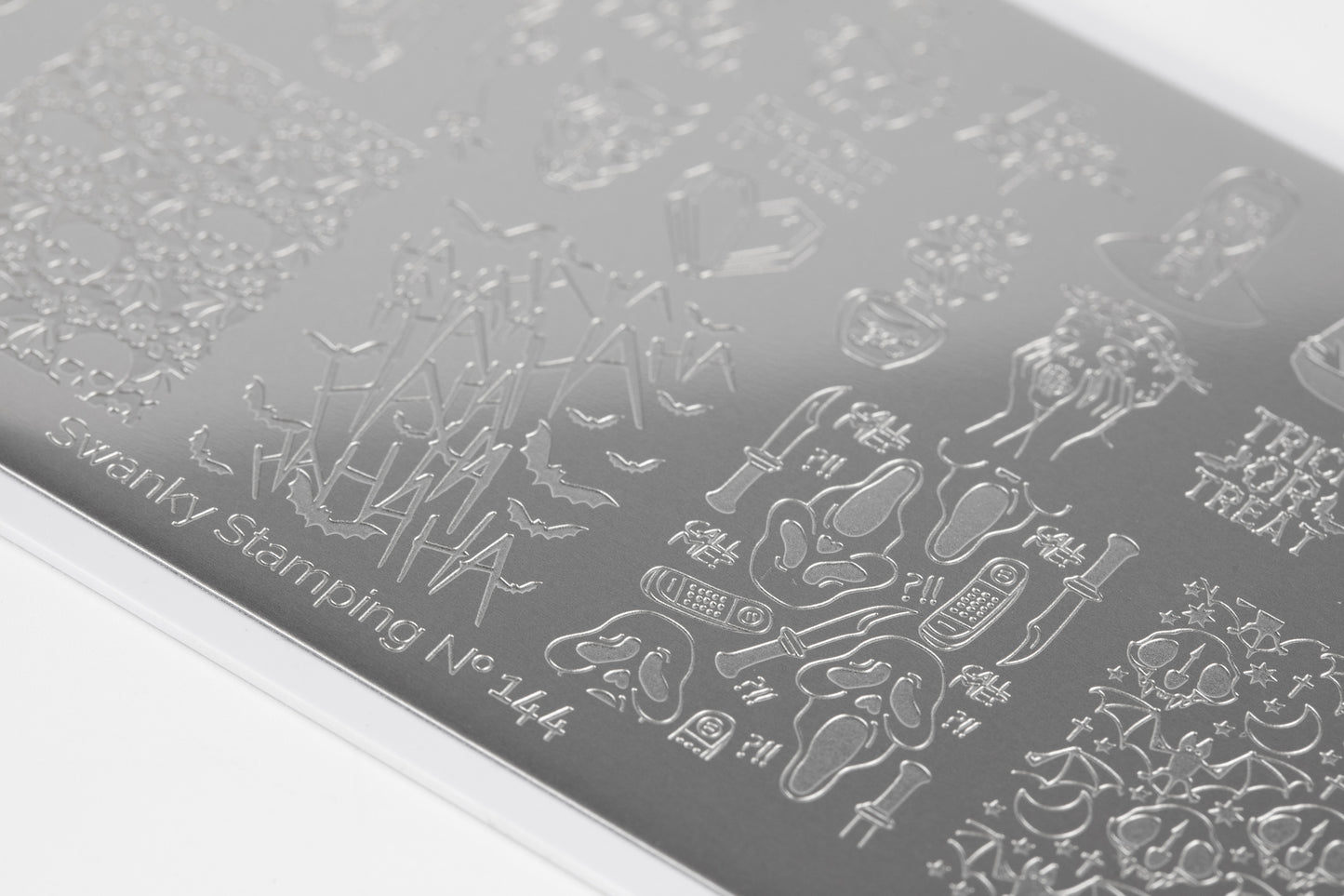 Swanky stamping plate, #144 "Trick or Treat "