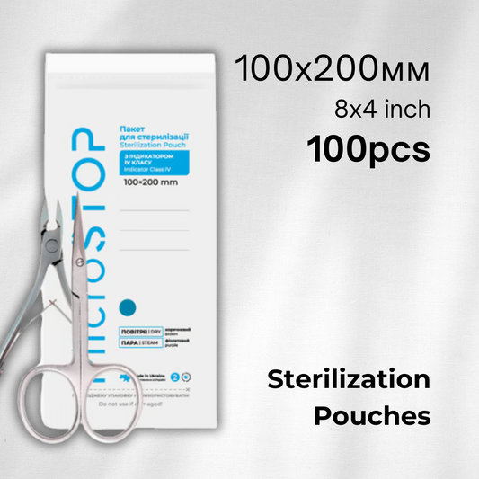 MicroStop Sterilization Pouches 100×200 mm (100 pcs)