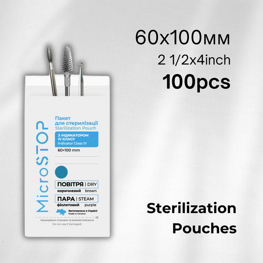 MicroStop Sterilization Pouches 60×100 mm (100 pcs)