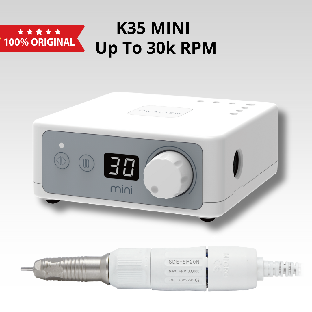 Saeyang K35 Mini + SH20N – Compact Electric Nail Drill (30,000 RPM)