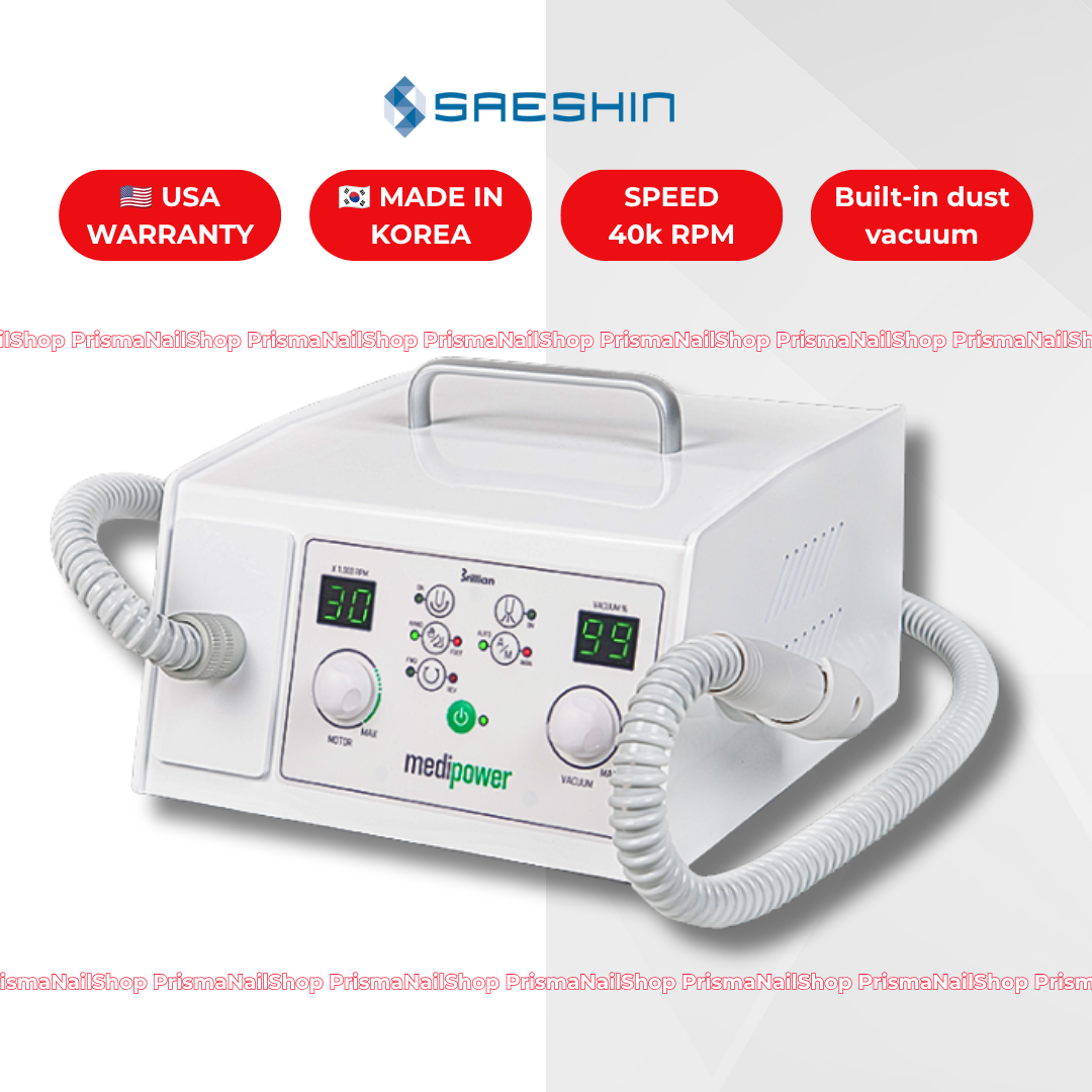 Saeshin Medi Power Pedicure Vacuum Drill Set, 30k PRM