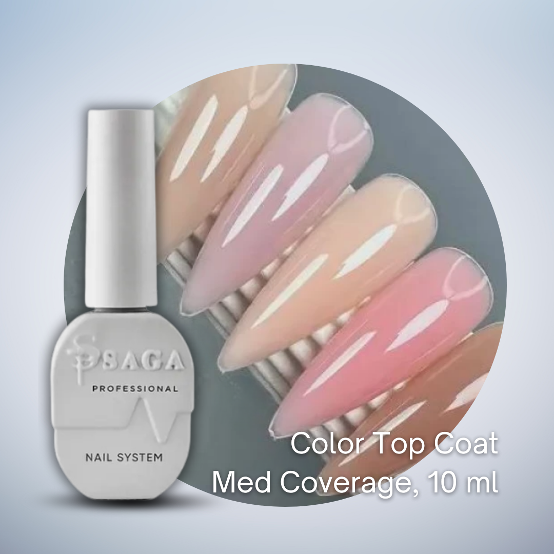 Saga Color Top Coat, No wipe 10 ml