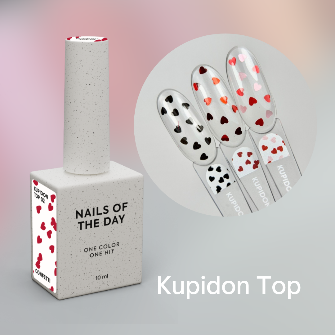 NAILSOFTHEDAY Heart Top Coat, 10 ml