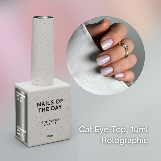 NAILSOFTHEDAY Cat Eye Holographic Top Coat , 10 ml