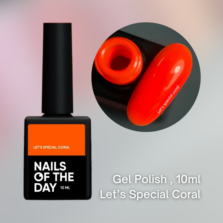 NAILSOFTHEDAY High Pigment gel polish, CORAL 10 ml