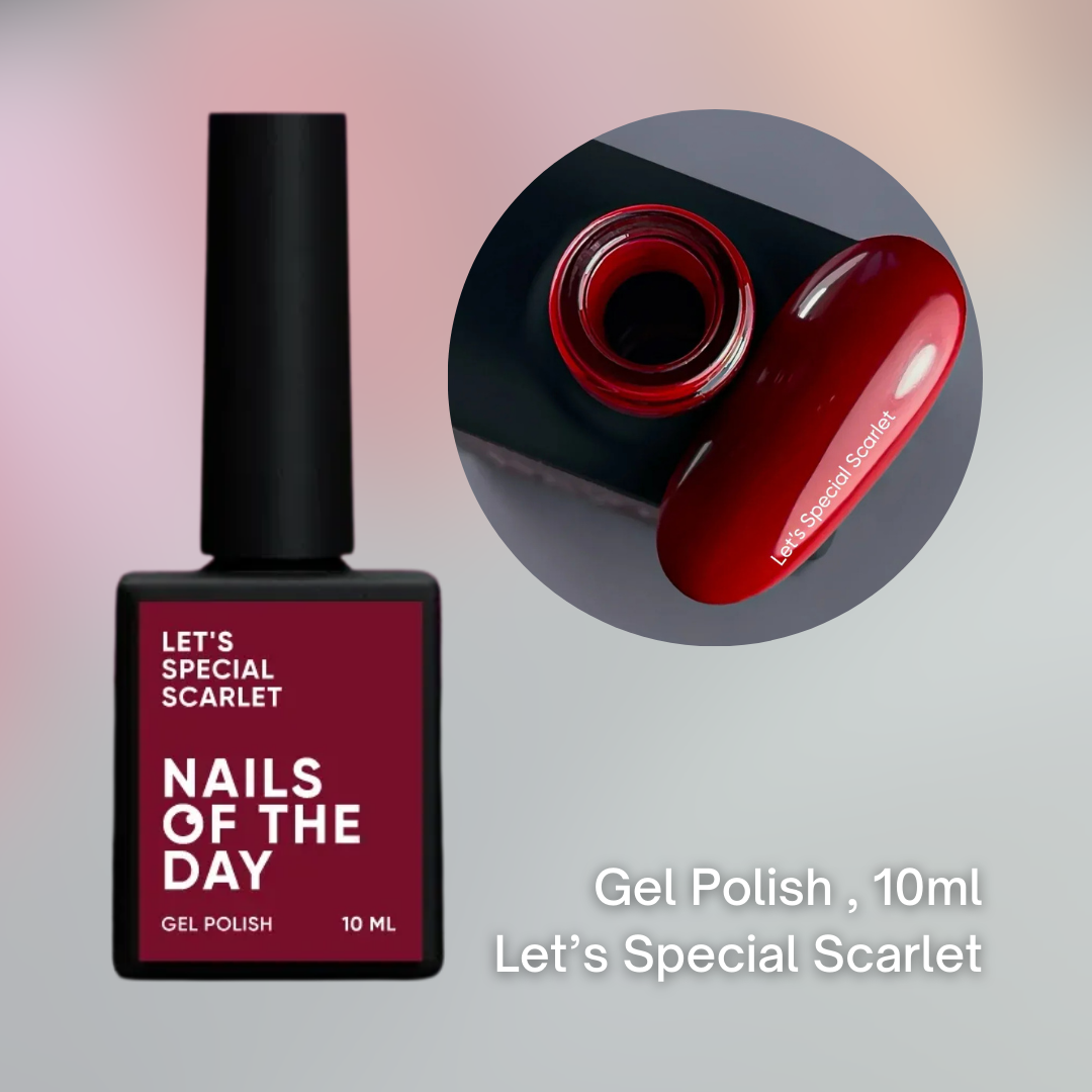 NAILSOFTHEDAY Let's Special gel polish, SCARLET 10 ml