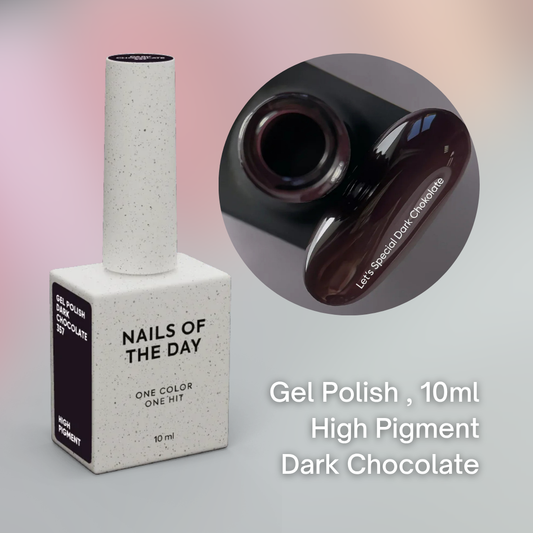 NAILSOFTHEDAY High Pigment gel polish, DARK CHOCOLATE 10 ml