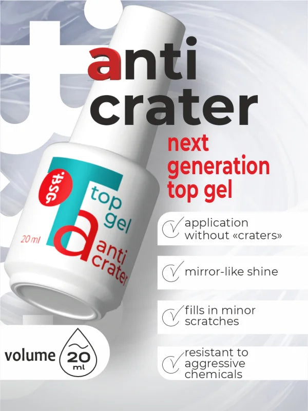 BSG Anticrater No-Wipe Top Coat 20 ml — Clear