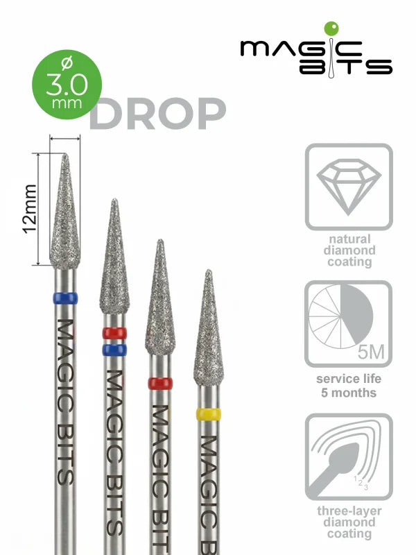 MAGIC BITS Drop 3mm Shape Nail Bit