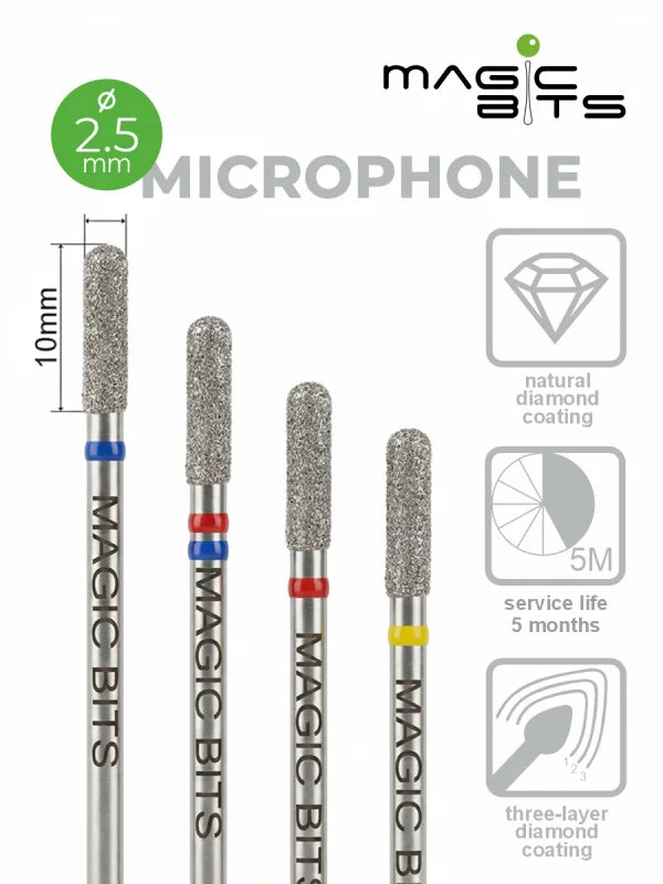 MAGIC BITS Microphone Shape Nail Bit 2.5mm