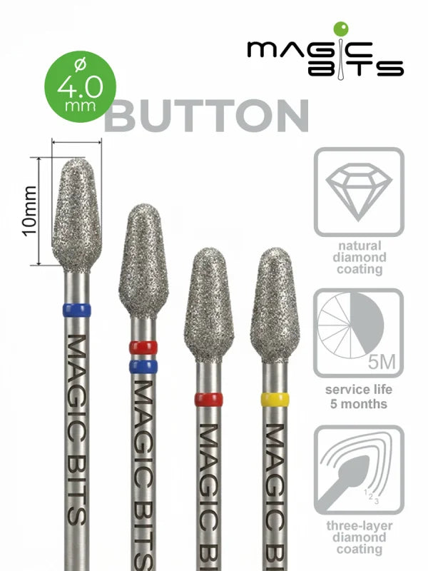 MAGIC BITS Button 4mm Shape Nail Bit