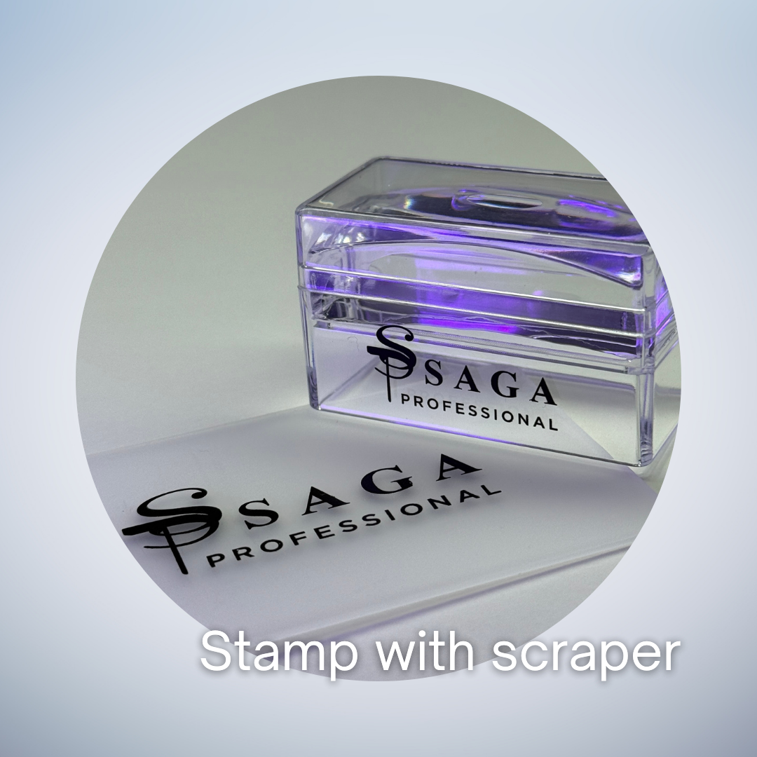 Saga Silicone Stamper for stamping (with Scraper)