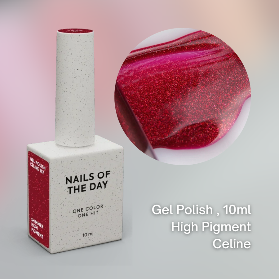 NAILSOFTHEDAY Red High Pigment Gel Color, 10ml