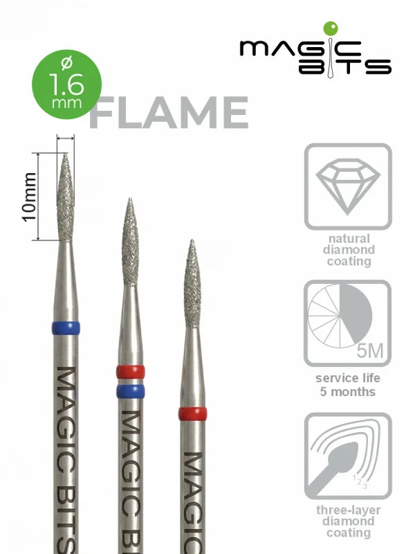 MAGIC BITS Flame Nail Bit 1.6mm
