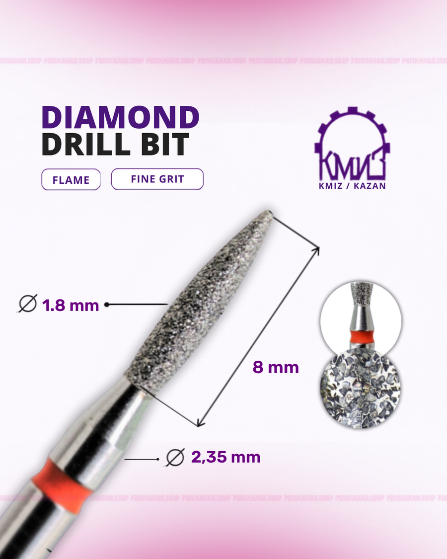 KMIZ Flame Diamond Nail Drill Bit