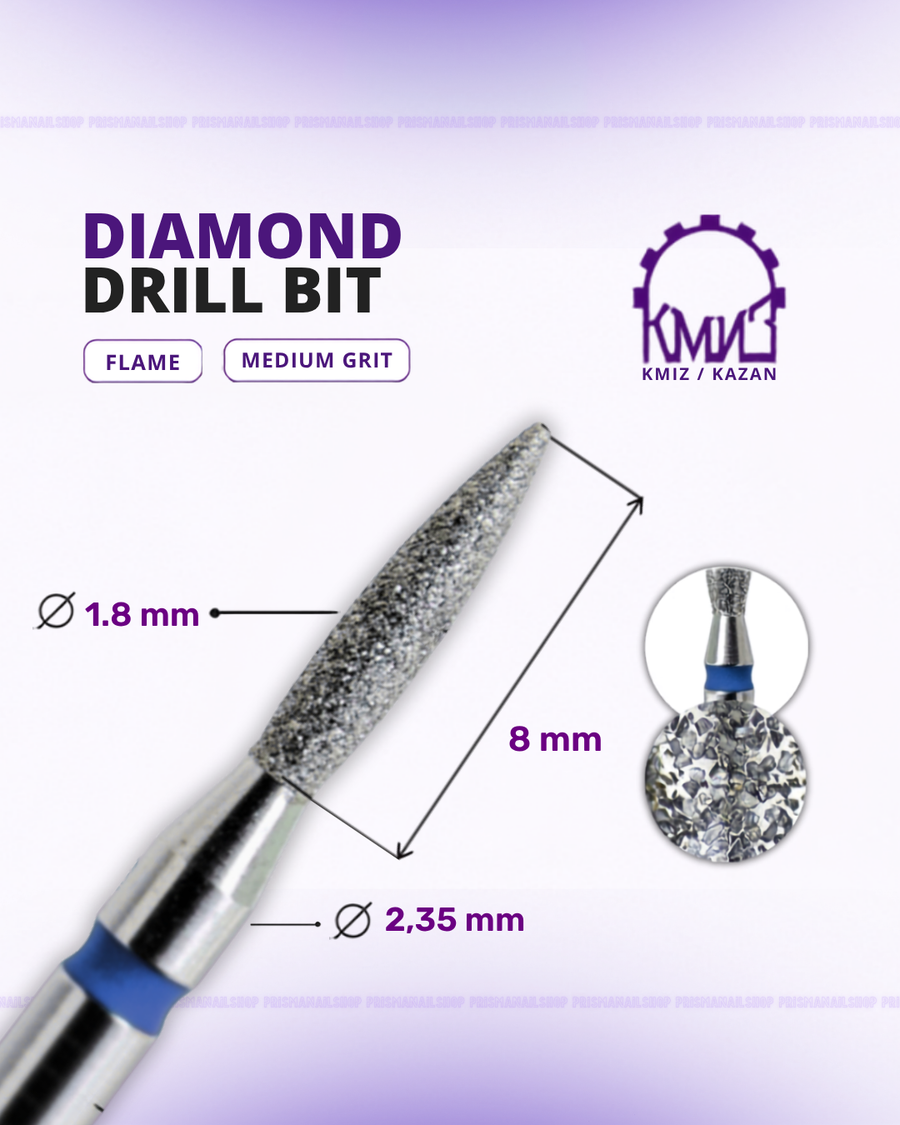 KMIZ Flame Diamond Nail Drill Bit