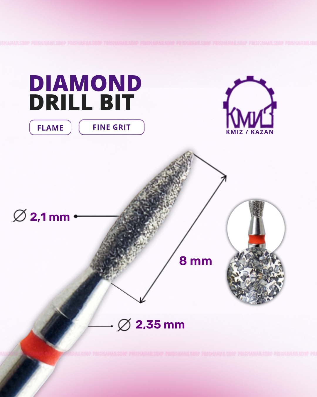 KMIZ Flame Diamond Nail Drill Bit