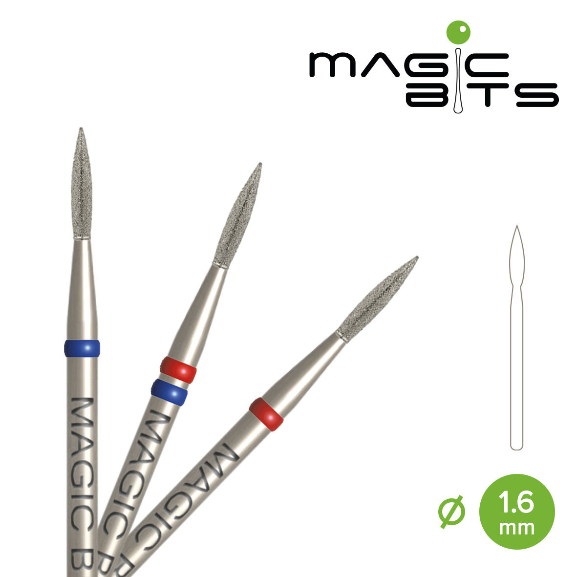 MAGIC BITS Flame Nail Bit 1.6mm