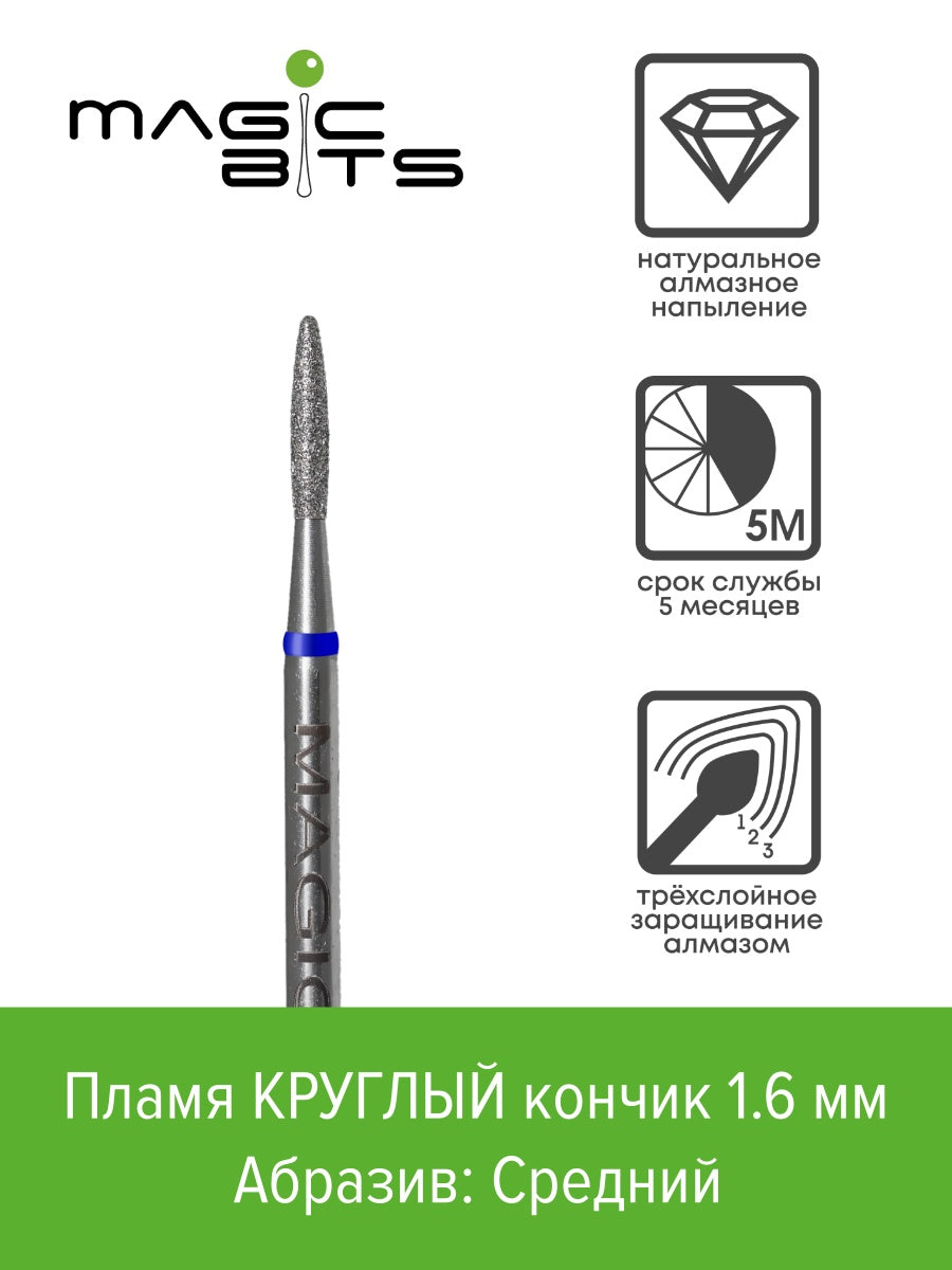 MAGIC BITS Dull Flame Nail Bit 1.6mm