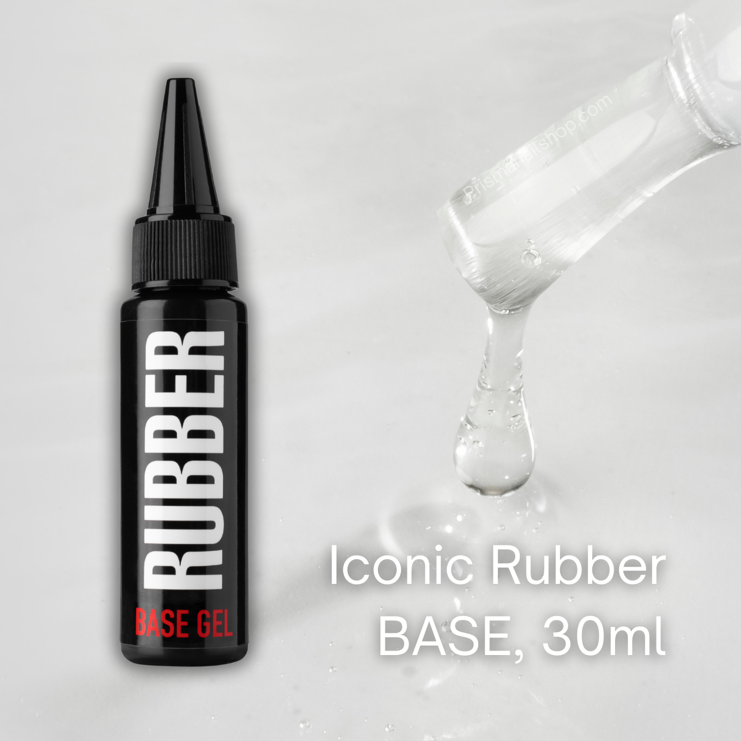 KODI Iconic Clear Rubber Base Gel, 12ml/15ml/30ml in a sleek 30ml bottle, perfect for easy refills by Kodi Professional.