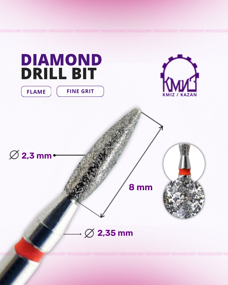 KMIZ Flame Diamond Nail Drill Bit