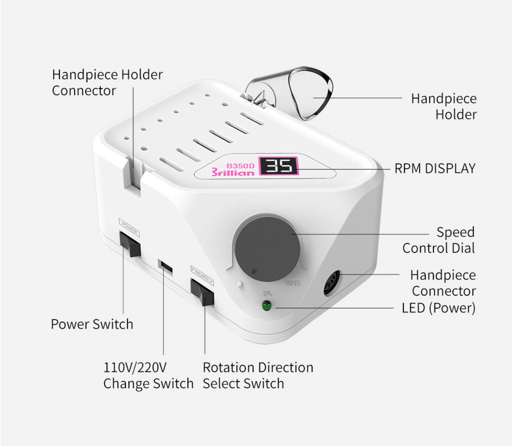 Saeshin Brillian B350D / H350 White, 35K RPM