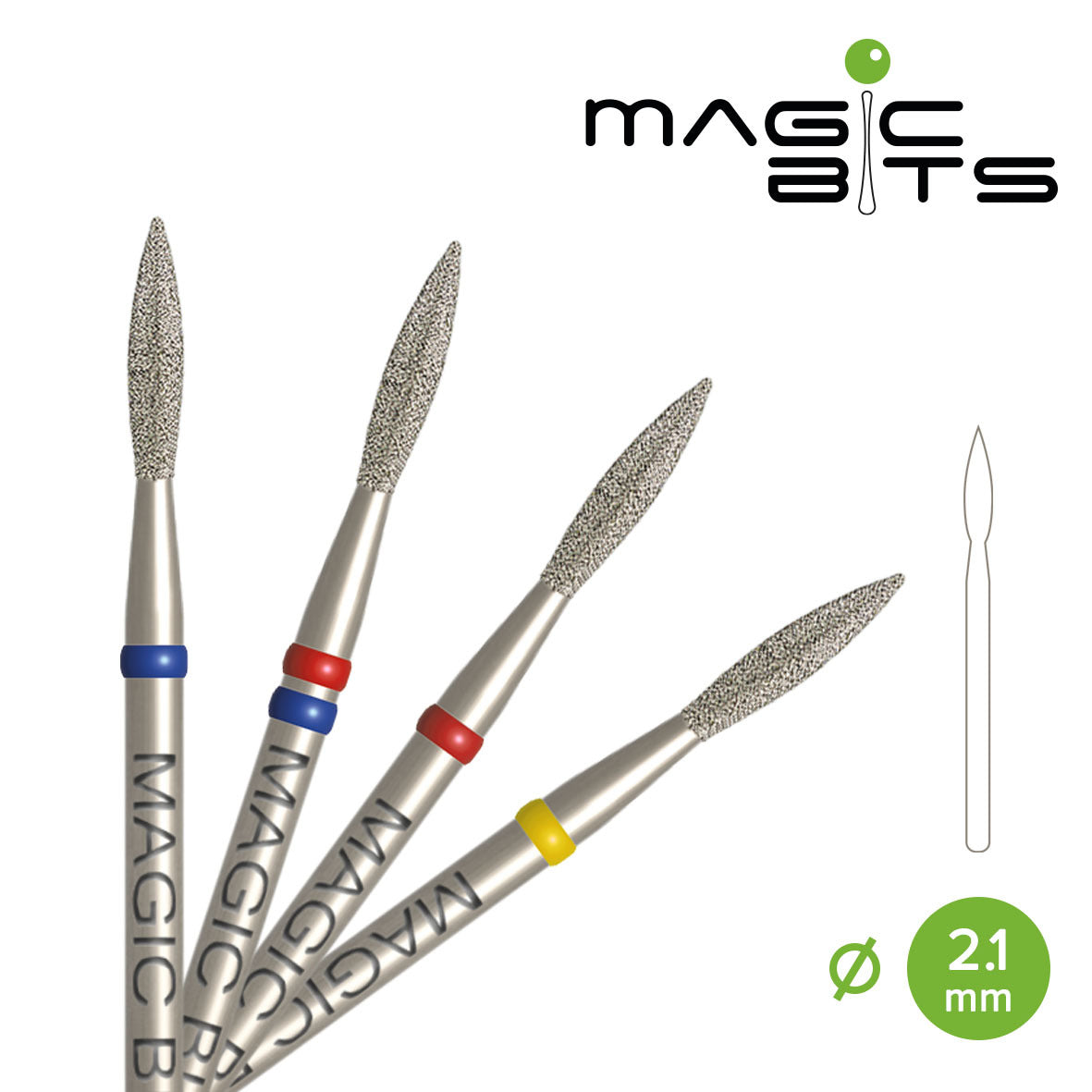 MAGIC BITS Flame Nail Bit 2.1mm