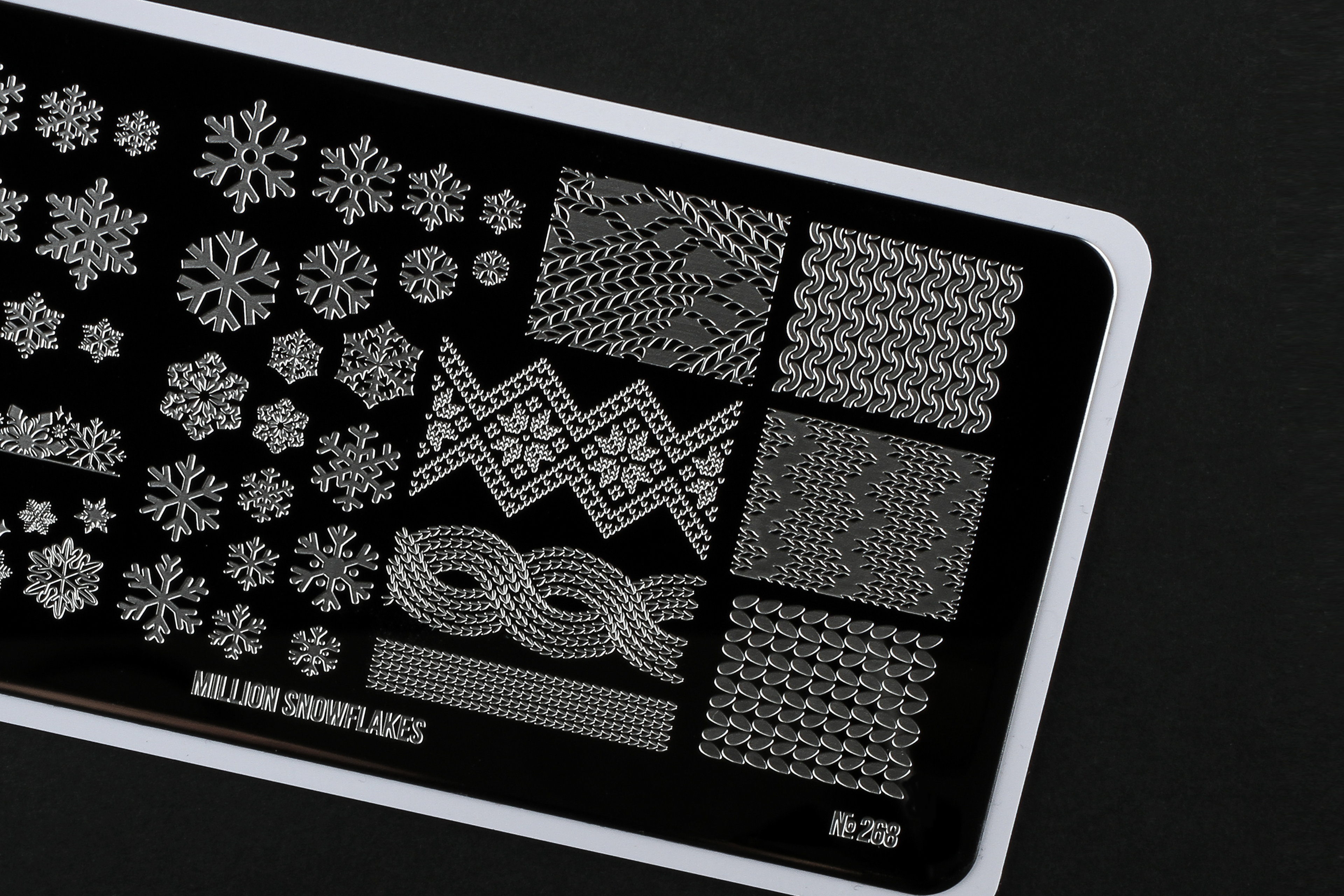 Go!Stamp stamping plate, #268 (Million Snowflakes)