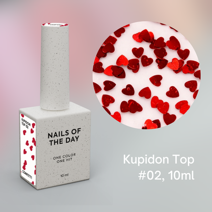 NAILSOFTHEDAY Heart Top Coat, 10 ml