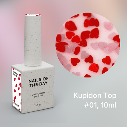 NAILSOFTHEDAY Heart Top Coat, 10 ml