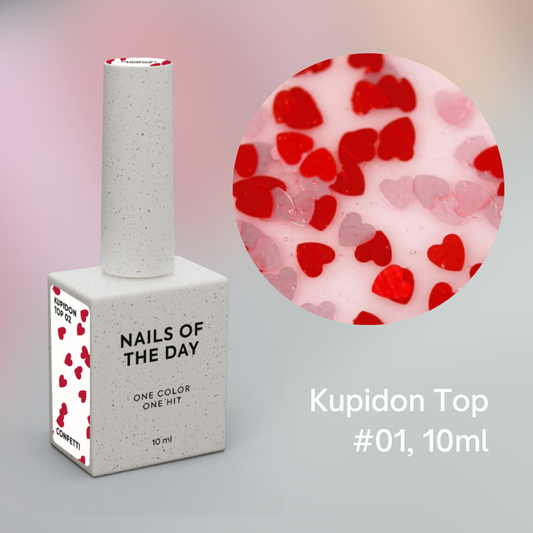 NAILSOFTHEDAY Heart Top Coat, 10 ml