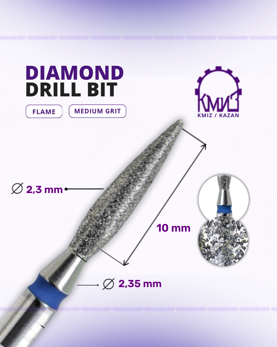 KMIZ Flame Diamond Nail Drill Bit