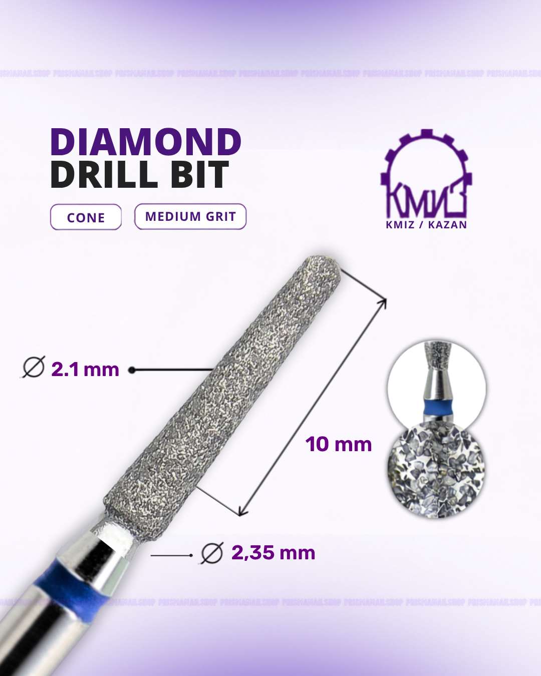 KMIZ Diamond Cone Nail Drill Bit