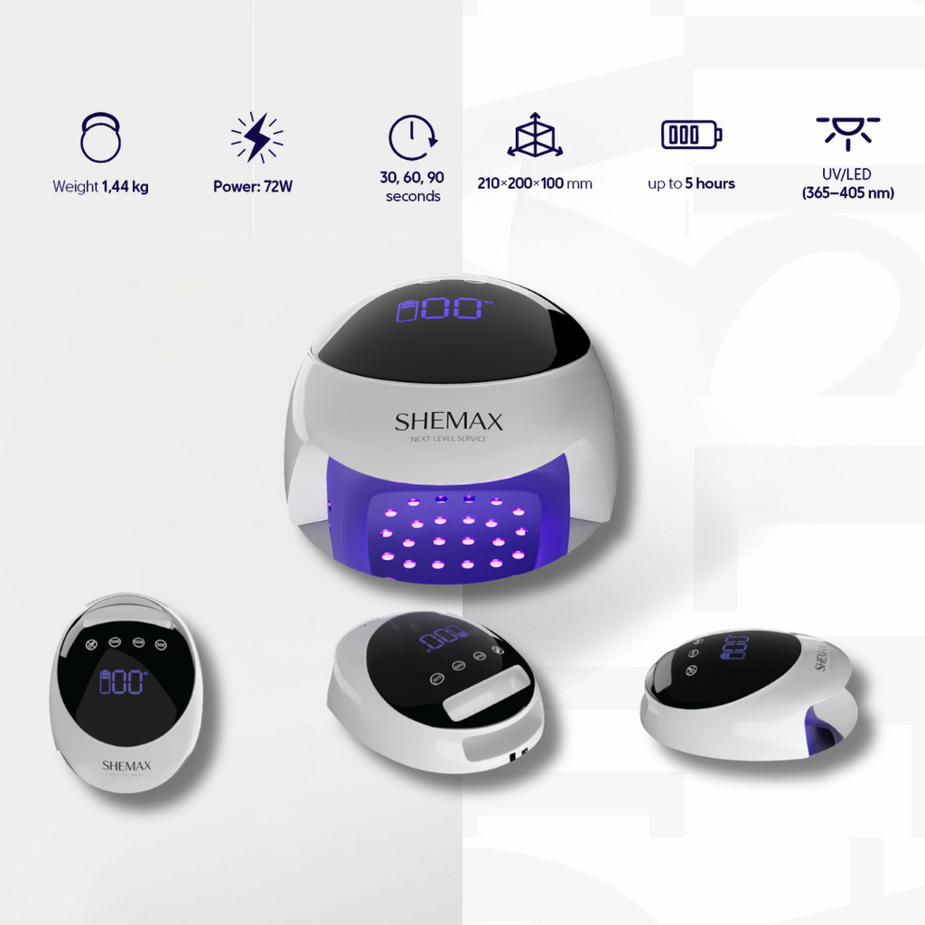SheMax Pro Wireless Nail Lamp/ 1 Year Warranty