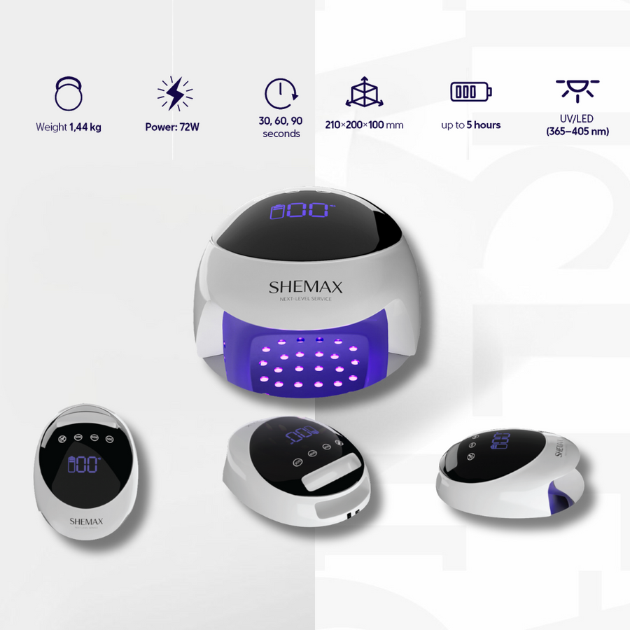 SheMax Pro Wireless Nail Lamp/ 1 Year Warranty