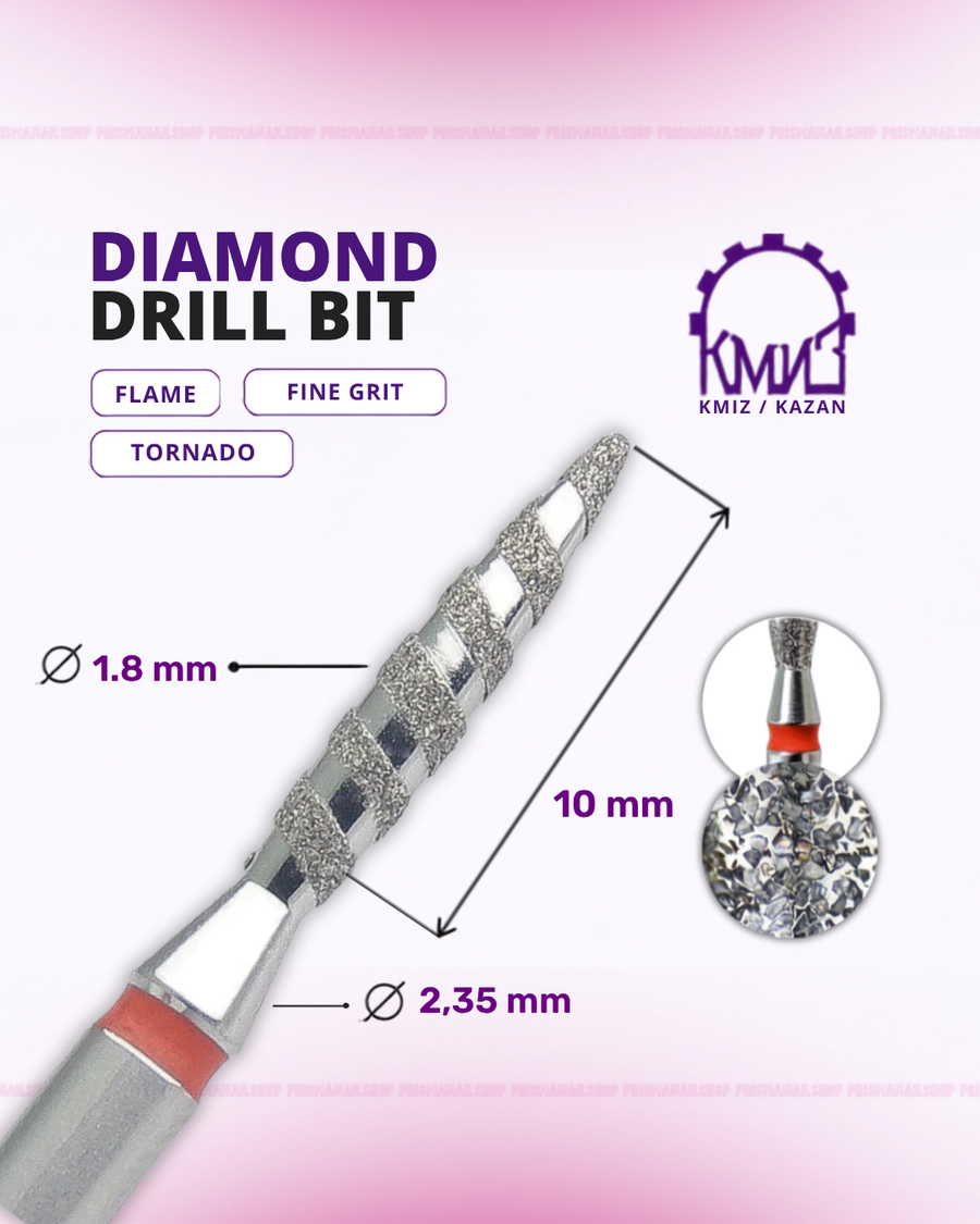 KMIZ Diamond Tornado Flame Nail Drill Bit