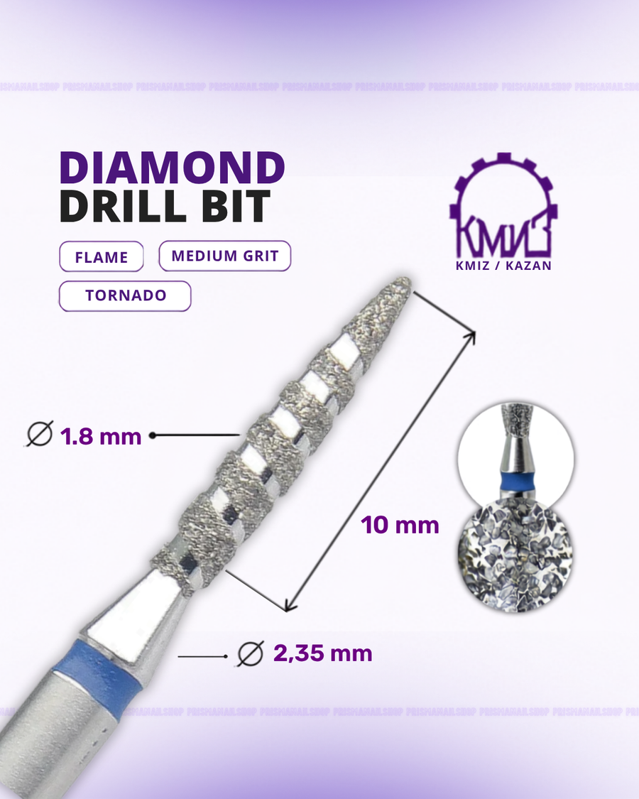 KMIZ Diamond Tornado Flame Nail Drill Bit
