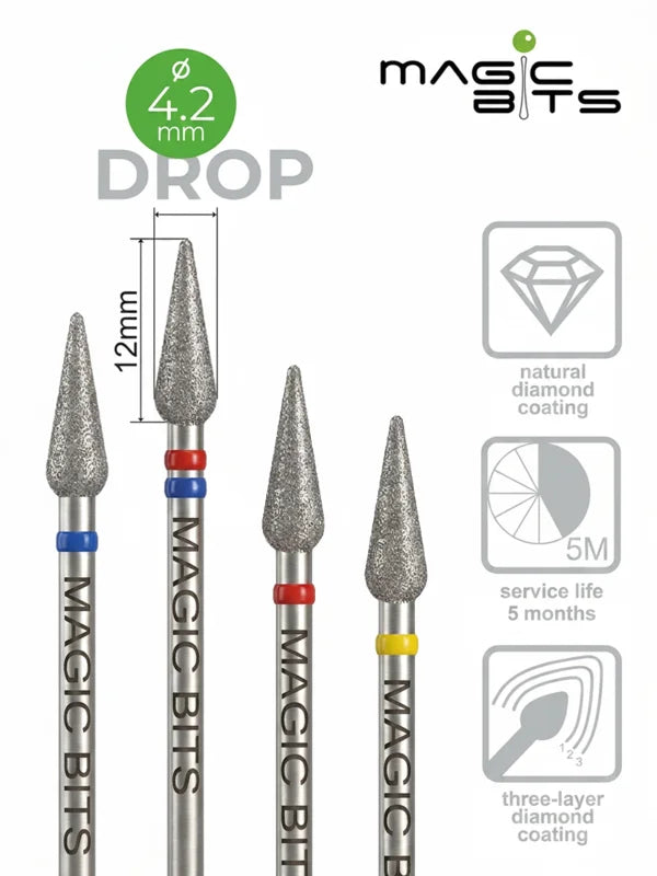 MAGIC BITS Drop 4mm Shape Nail Bit