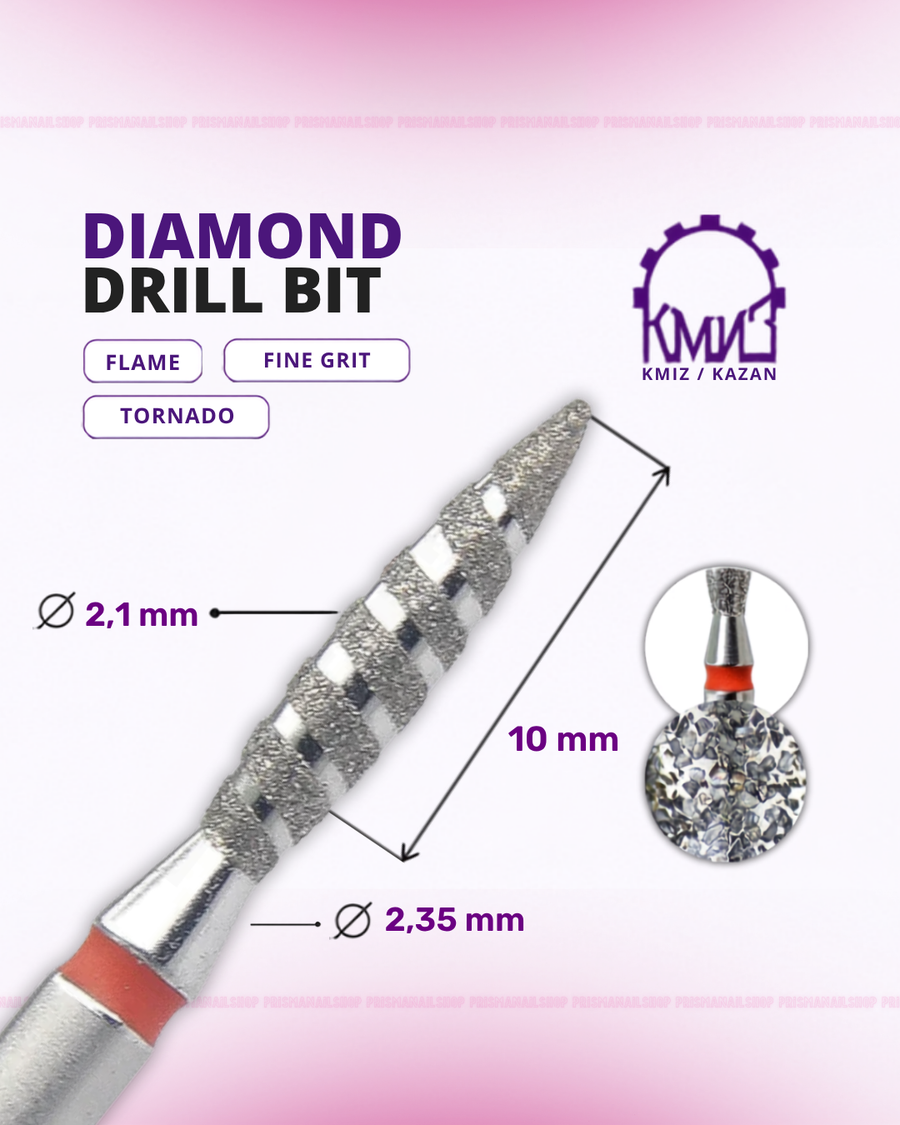 KMIZ Diamond Tornado Flame Nail Drill Bit