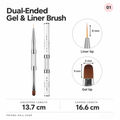 Double Head Liner Brush