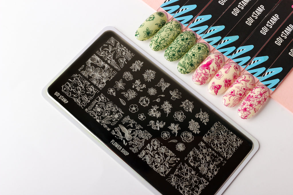 Go!Stamp stamping plate, #064 (Flower Shop)