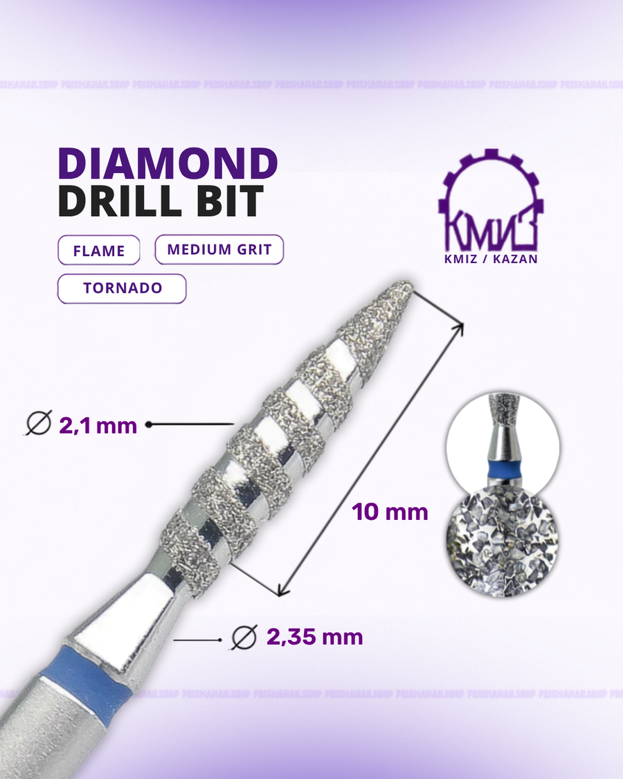 KMIZ Diamond Tornado Flame Nail Drill Bit