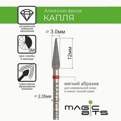 MAGIC BITS Drop 3mm Shape Nail Bit
