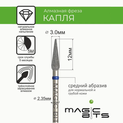 MAGIC BITS Drop 3mm Shape Nail Bit
