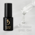 KODI Iconic Clear Rubber Base Gel, 12ml/15ml/30ml in sleek packaging, perfect for easy application and refill.