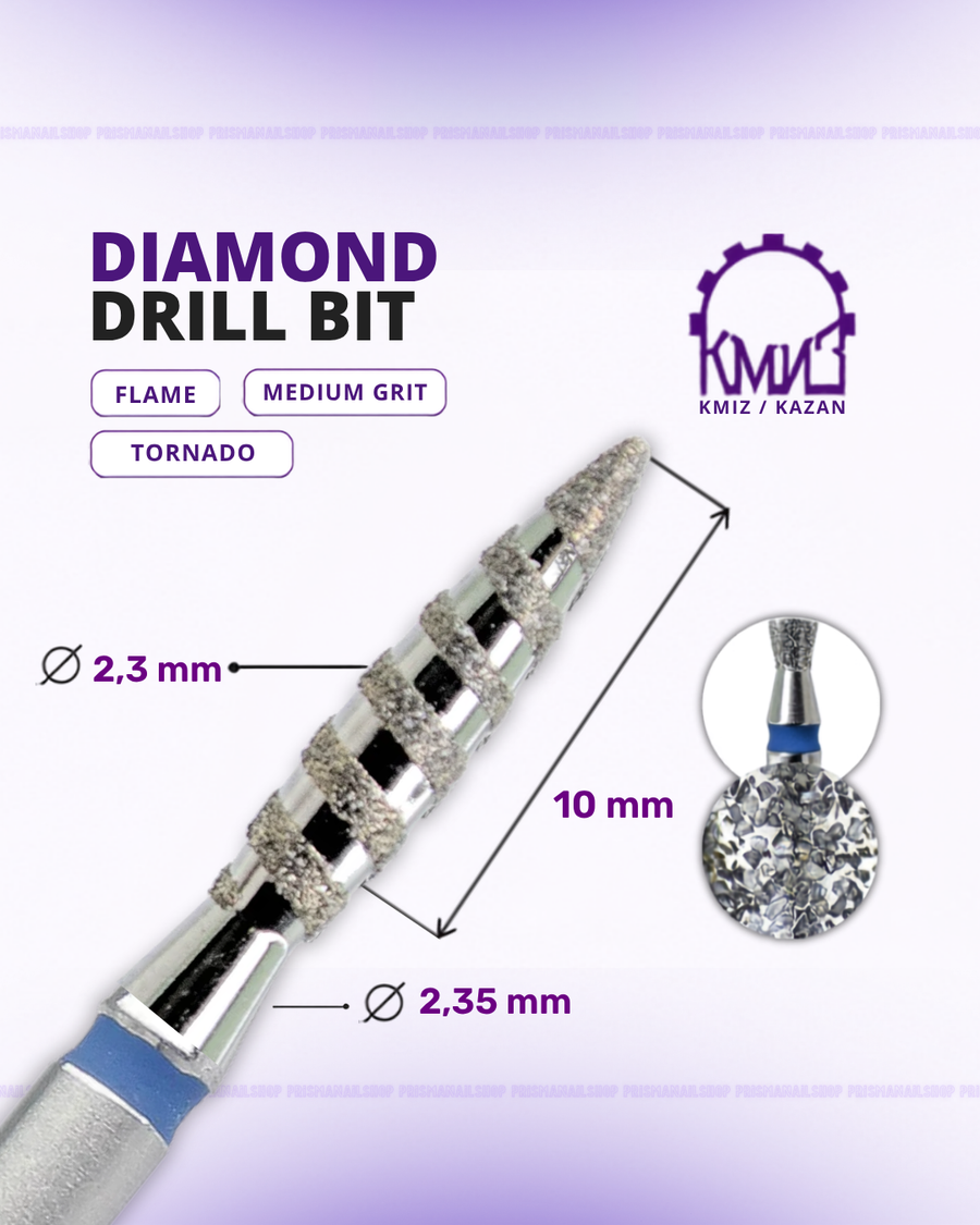 KMIZ Diamond Tornado Flame Nail Drill Bit