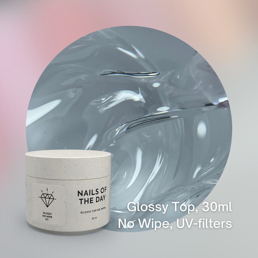 NAILSOFTHEDAY No Wipe Glossy Top Coat, with UV filters