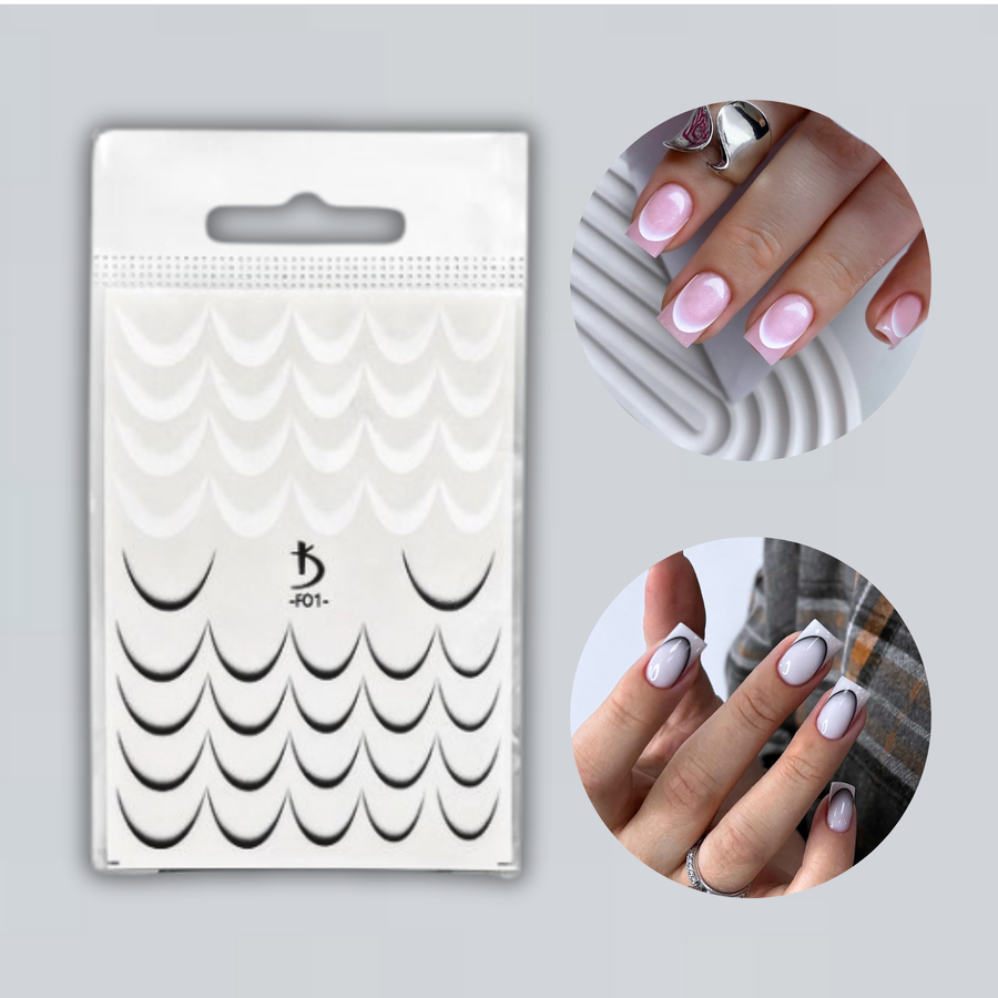 KODI, French Ombere stickers (white&black)